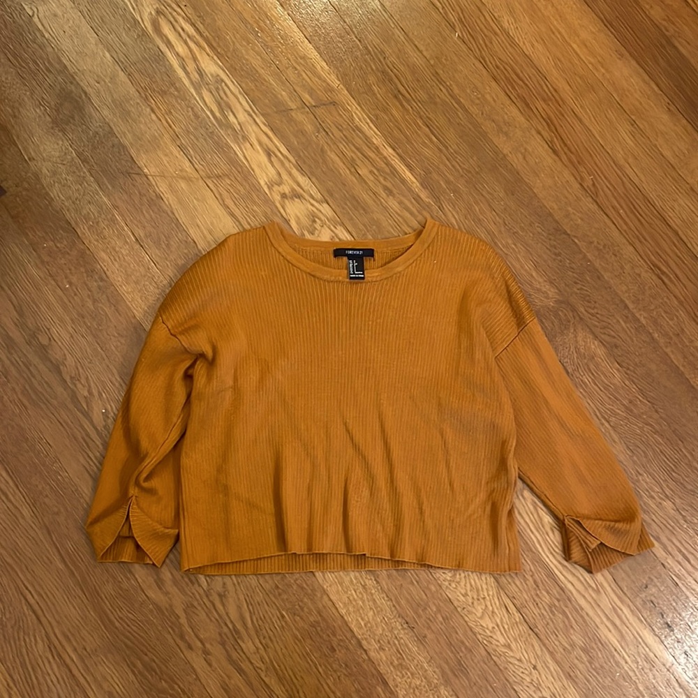 Burnt orange cropped sweater